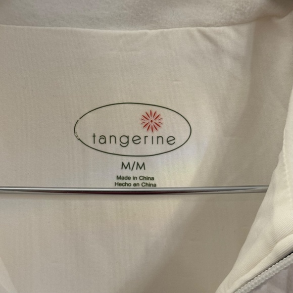 Tangerine Brand Jacquard Fleece Vest White Women's Size Medium - Picture 3 of 5
